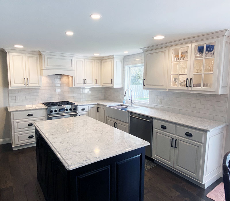 Front view of home with three garages